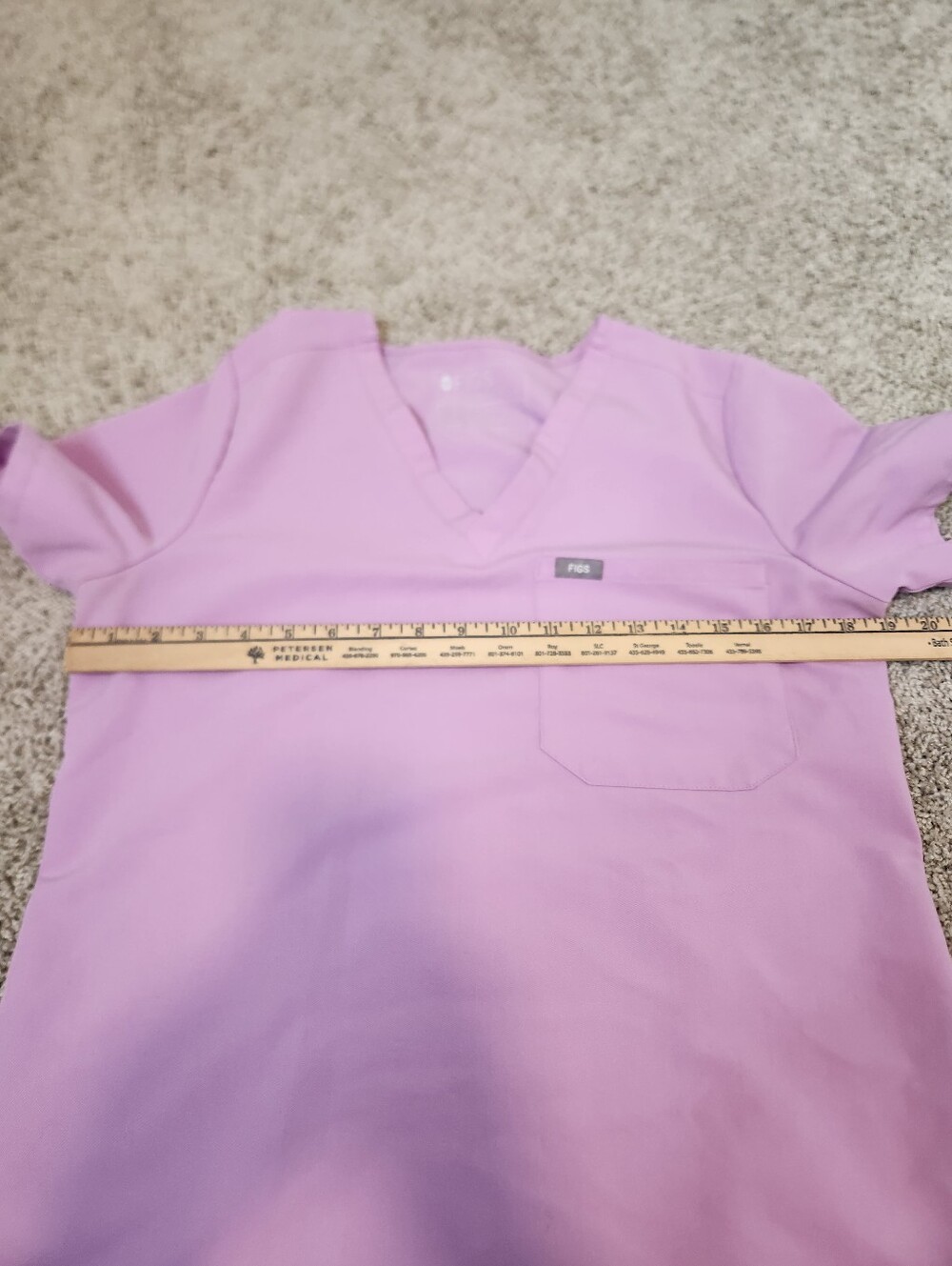 FIGS Catarina One-Pocket Scrub Top In Lavender Haze Size Small - Picture 5 of 6